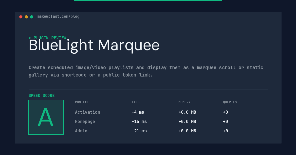 BlueLight Marquee - MakeWPFast