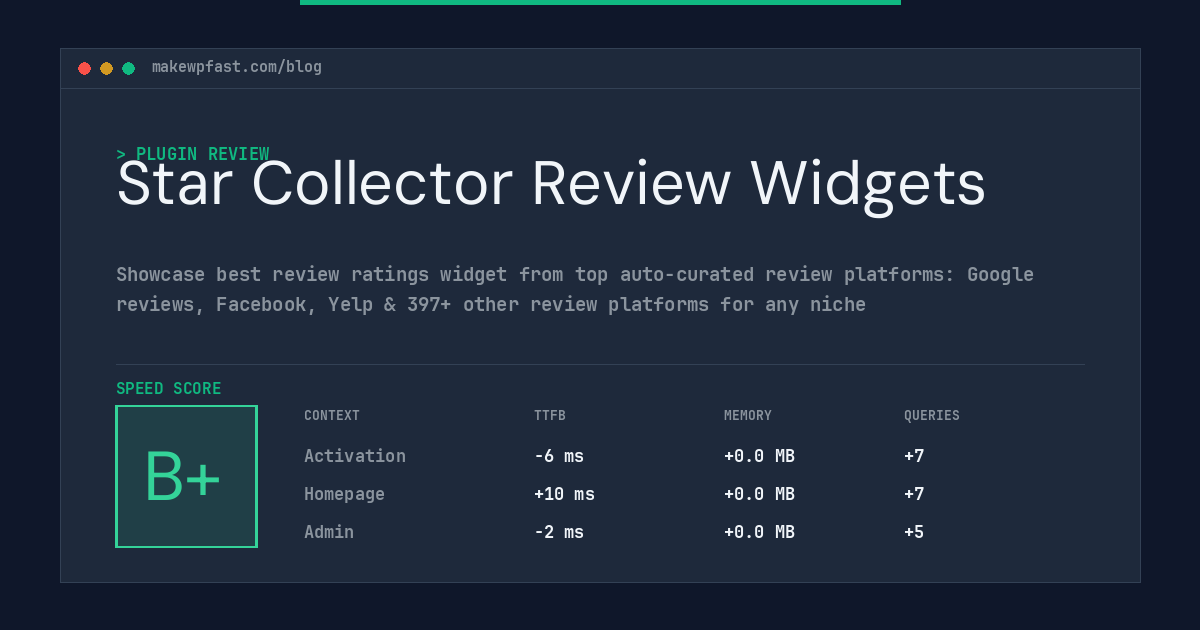 Star Collector Review Widgets - MakeWPFast