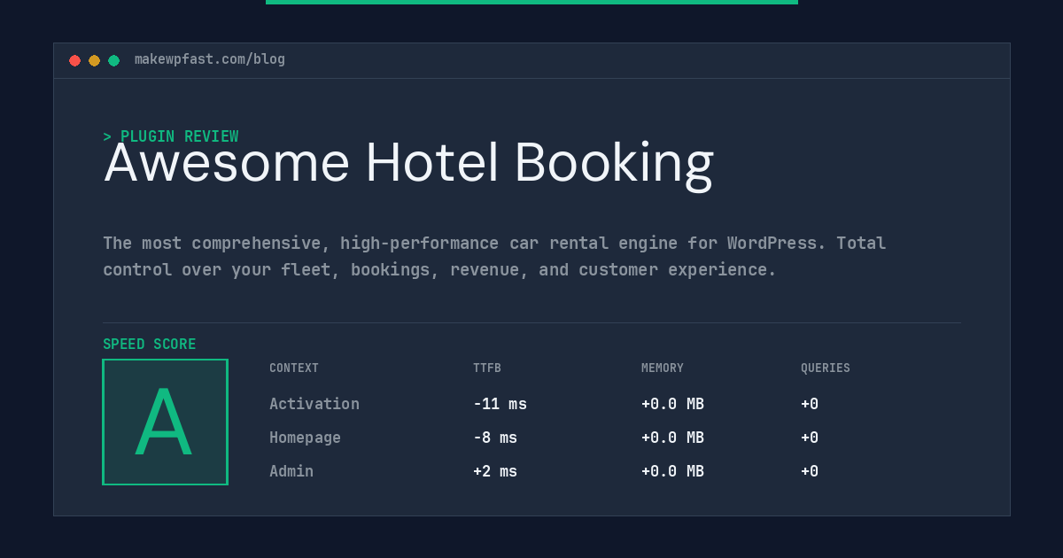 Awesome Hotel Booking - MakeWPFast