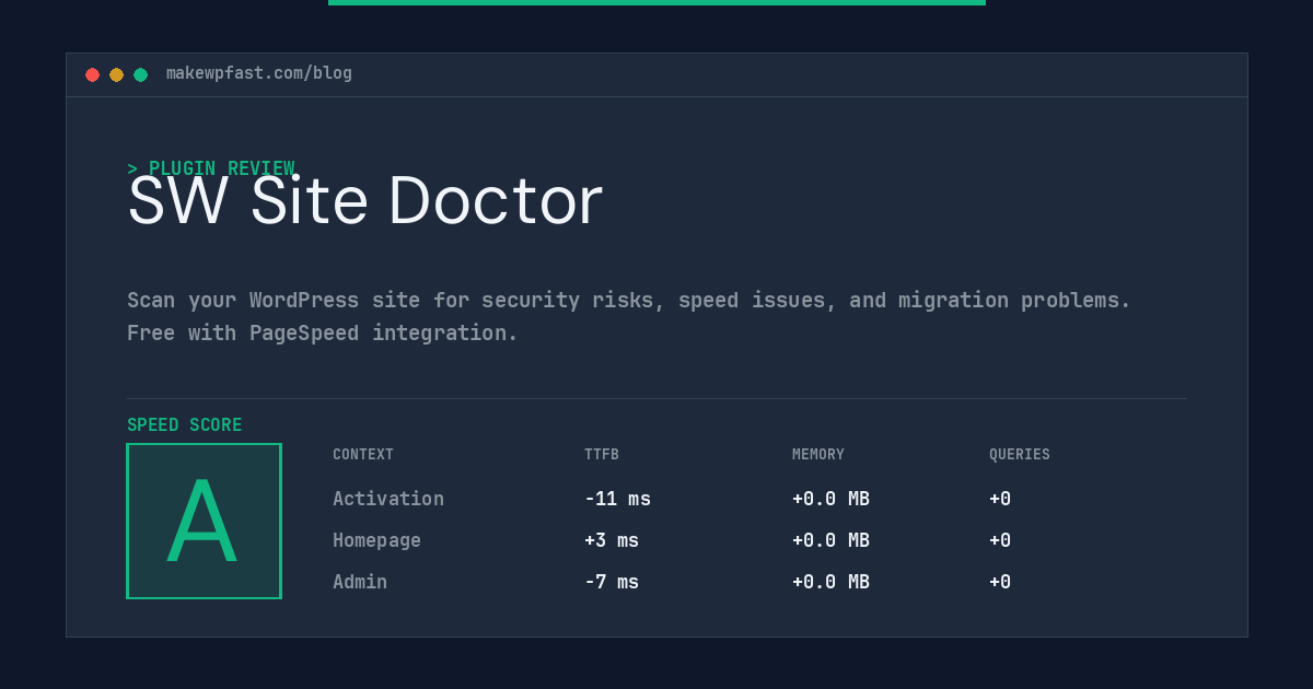 SW Site Doctor - MakeWPFast