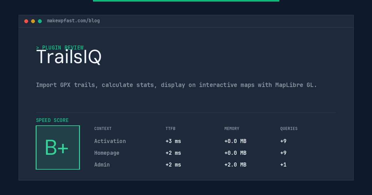 TrailsIQ - MakeWPFast