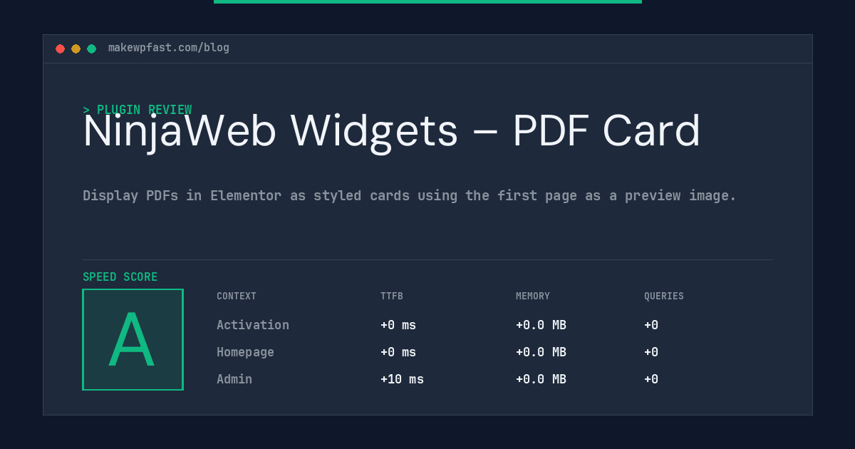 NinjaWeb Widgets – PDF Card - MakeWPFast