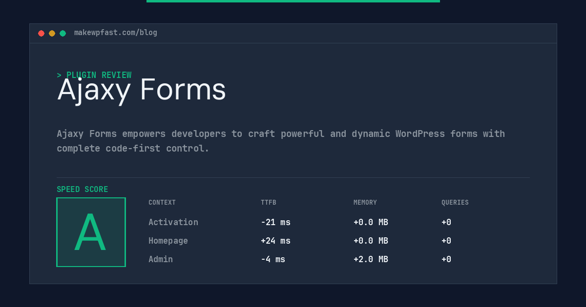 Ajaxy Forms - MakeWPFast
