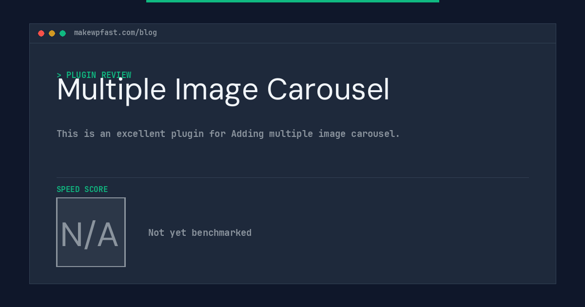 Multiple Image Carousel - MakeWPFast