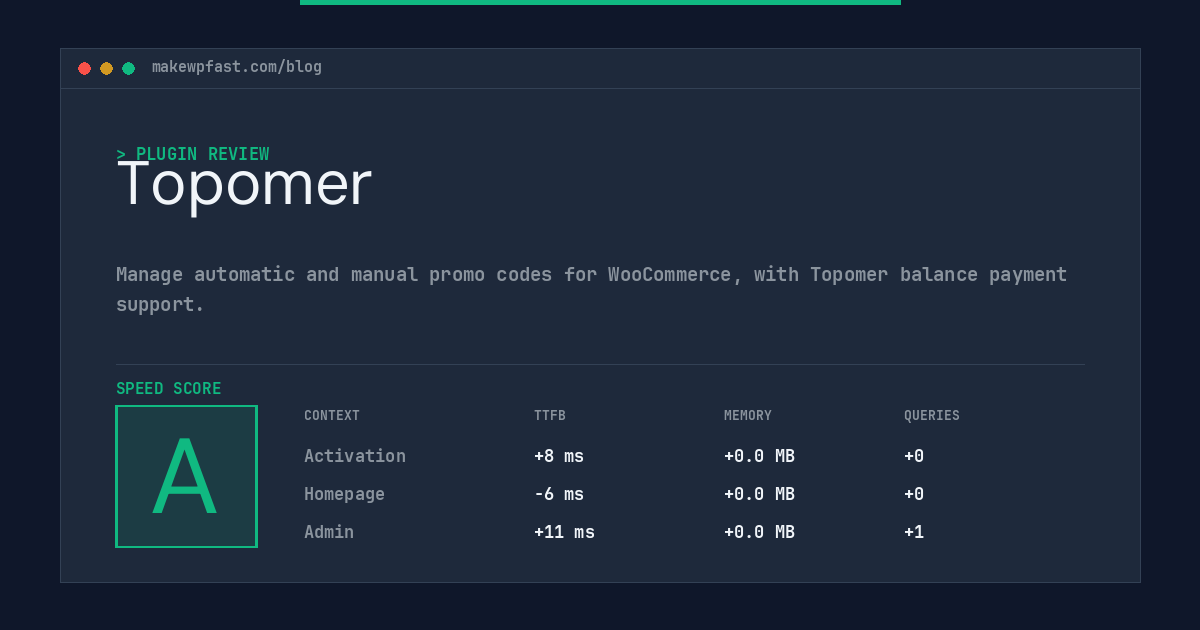 Topomer - MakeWPFast