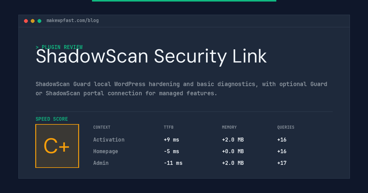 ShadowScan Security Link - MakeWPFast