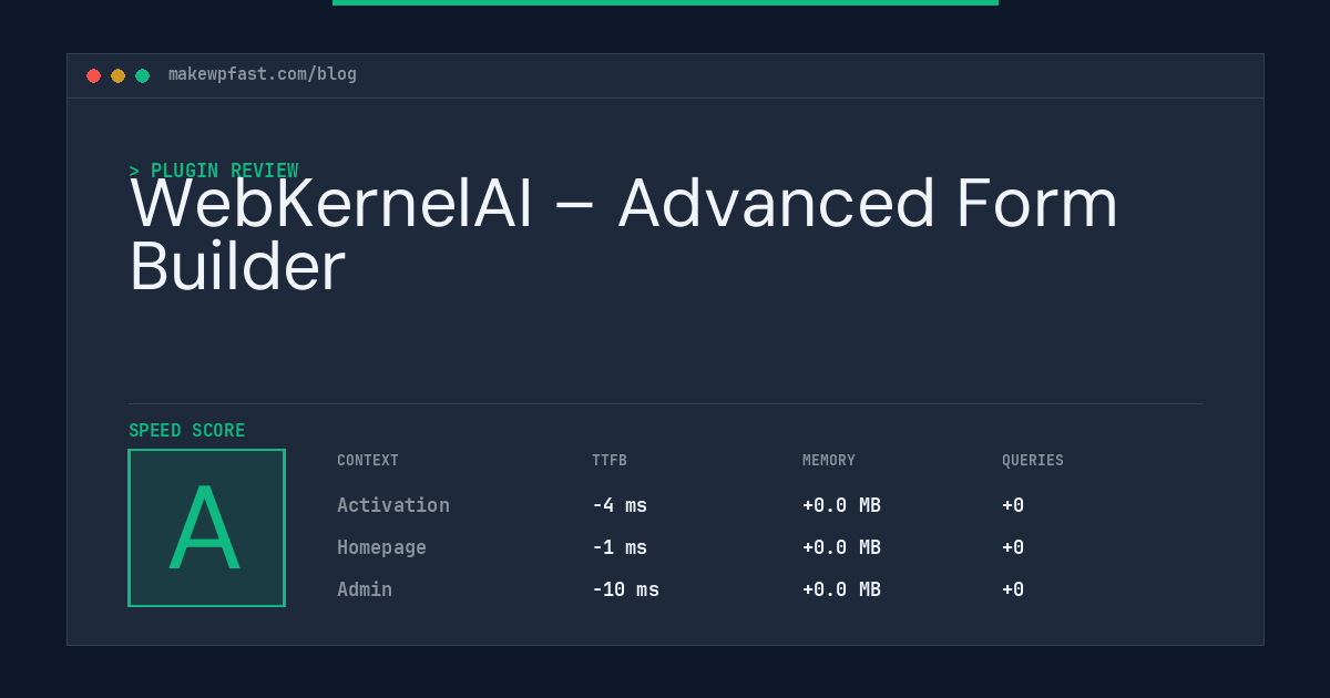 WebKernelAI – Advanced Form Builder - MakeWPFast