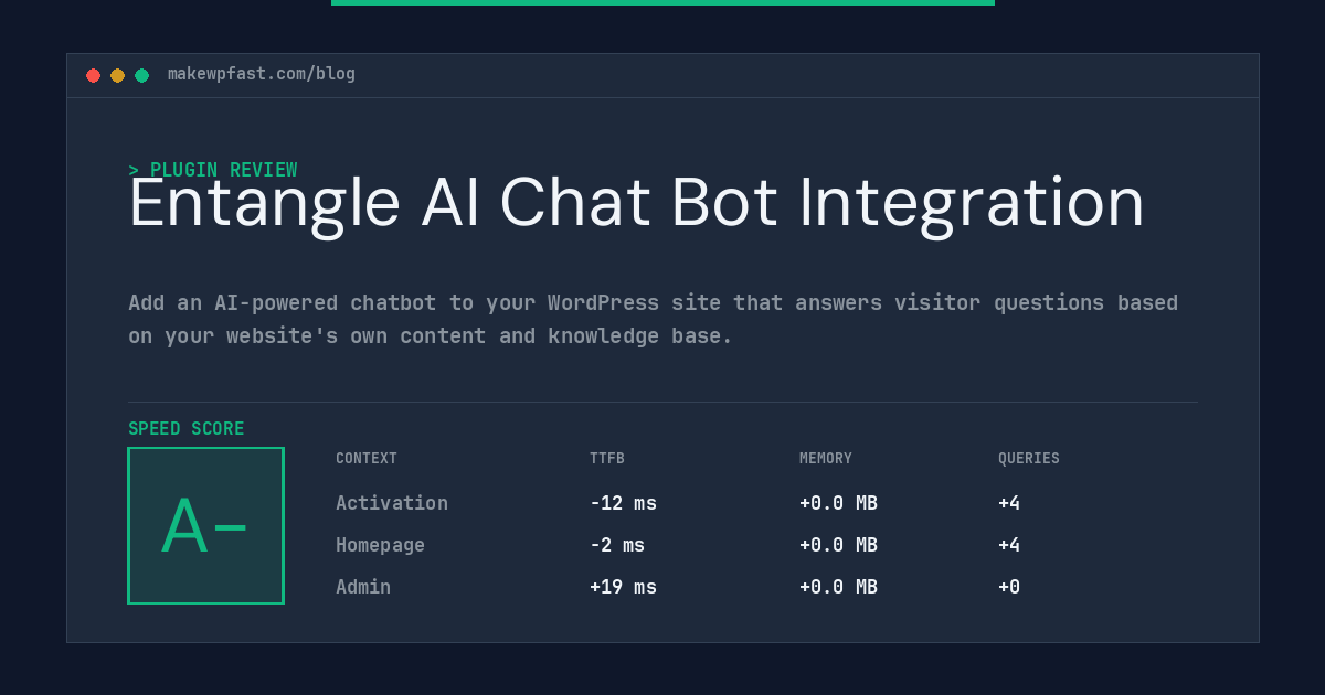 Entangle AI Chat Bot Integration - MakeWPFast