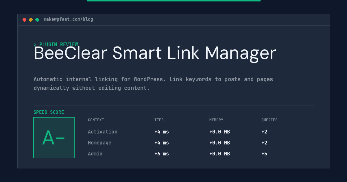 BeeClear Smart Link Manager - MakeWPFast