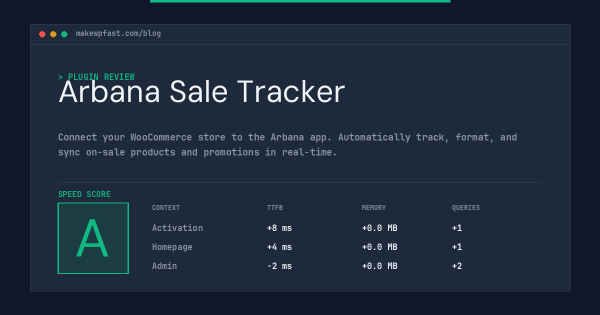 Arbana Sale Tracker - MakeWPFast