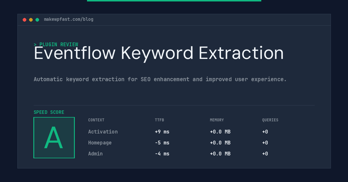 Eventflow Keyword Extraction - MakeWPFast