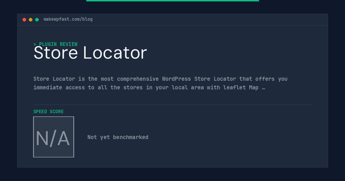 Store Locator - MakeWPFast