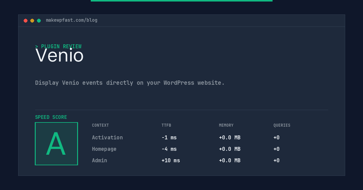 Venio - MakeWPFast