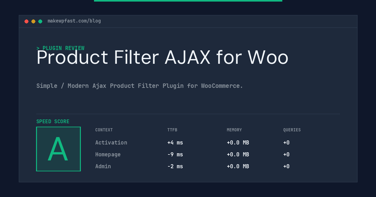 Product Filter AJAX for Woo - MakeWPFast