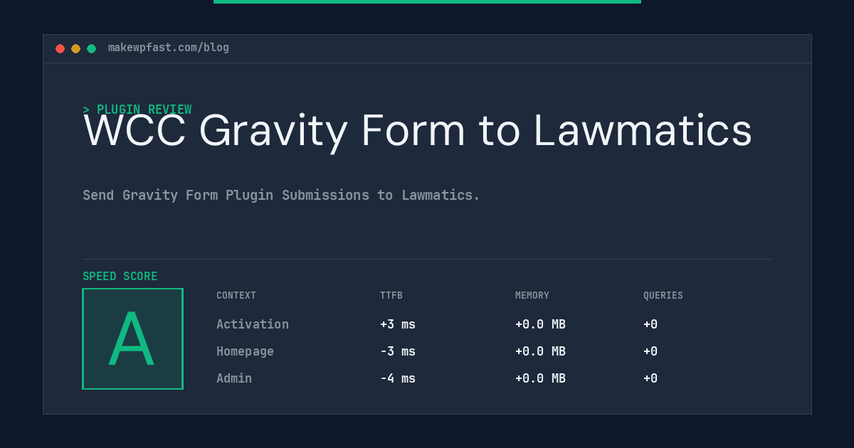 WCC Gravity Form to Lawmatics - MakeWPFast