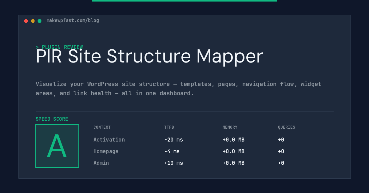PIR Site Structure Mapper - MakeWPFast