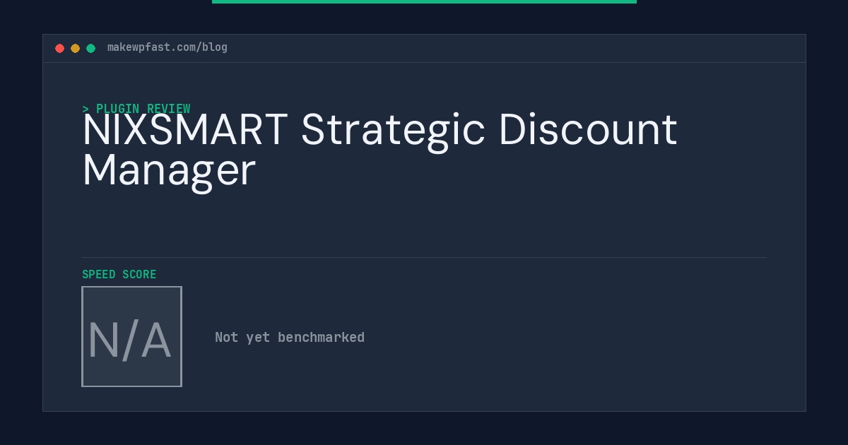 NIXSMART Strategic Discount Manager - MakeWPFast