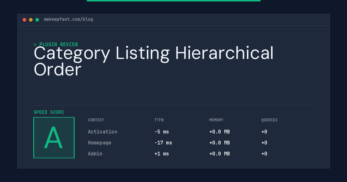 Category Listing Hierarchical Order - MakeWPFast