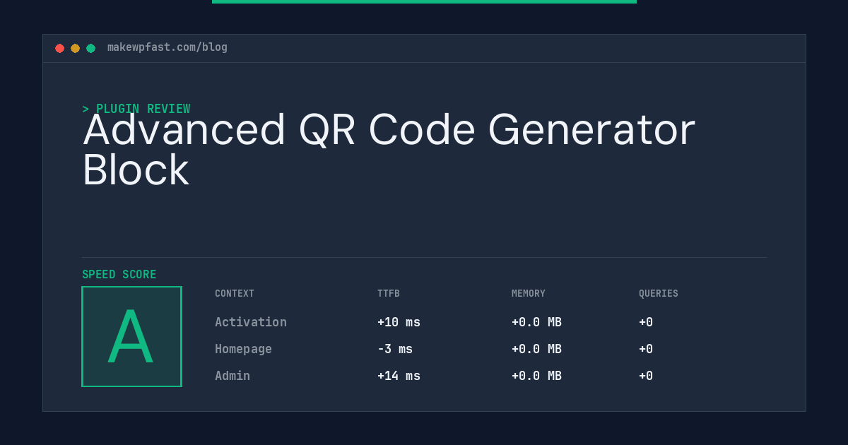Advanced QR Code Generator Block - MakeWPFast