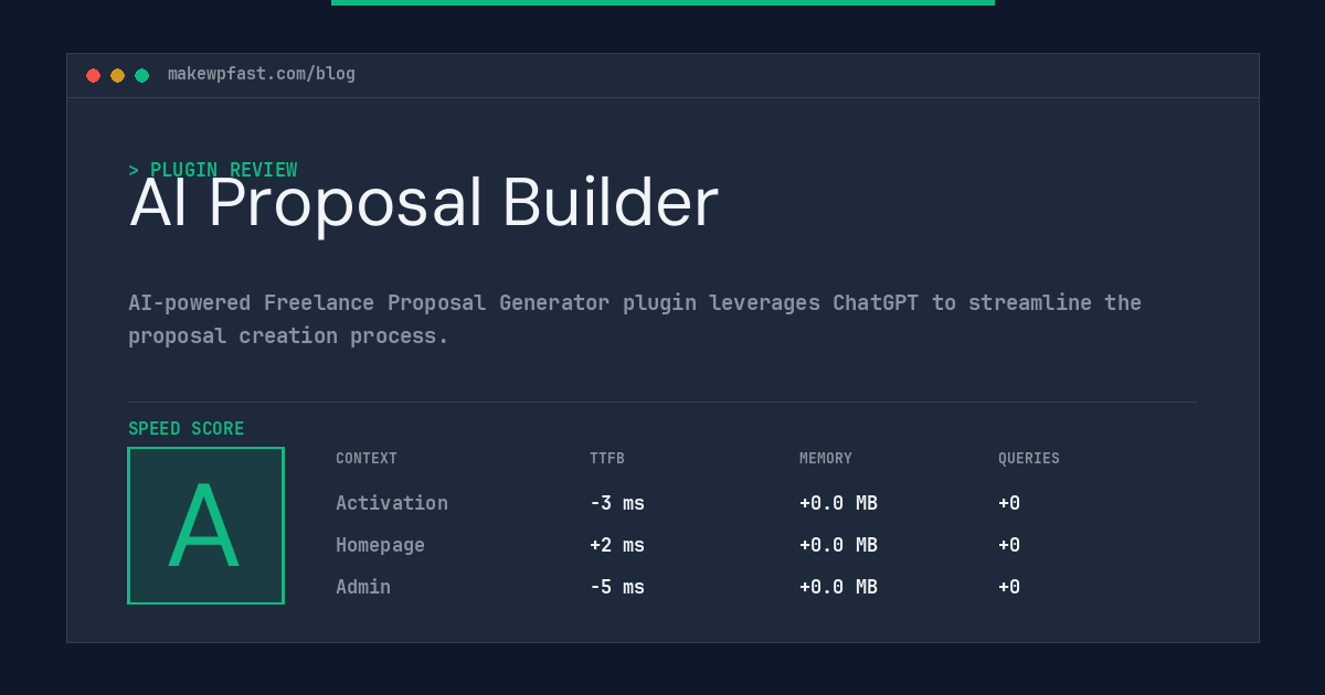 AI Proposal Builder - MakeWPFast