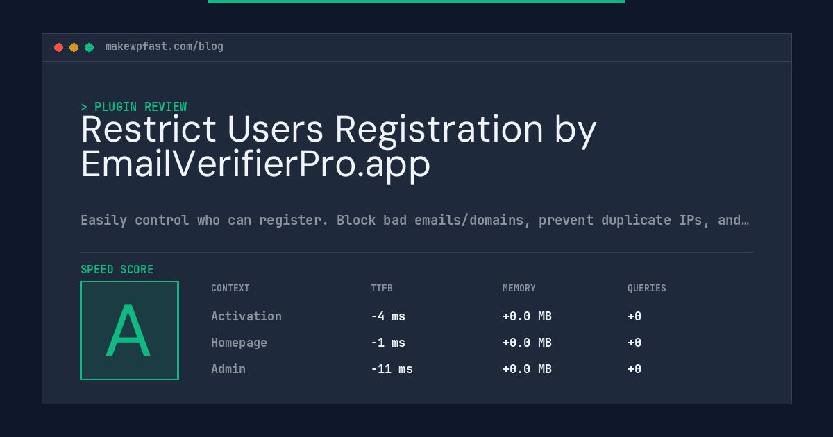 Restrict Users Registration by EmailVerifierPro.app - MakeWPFast