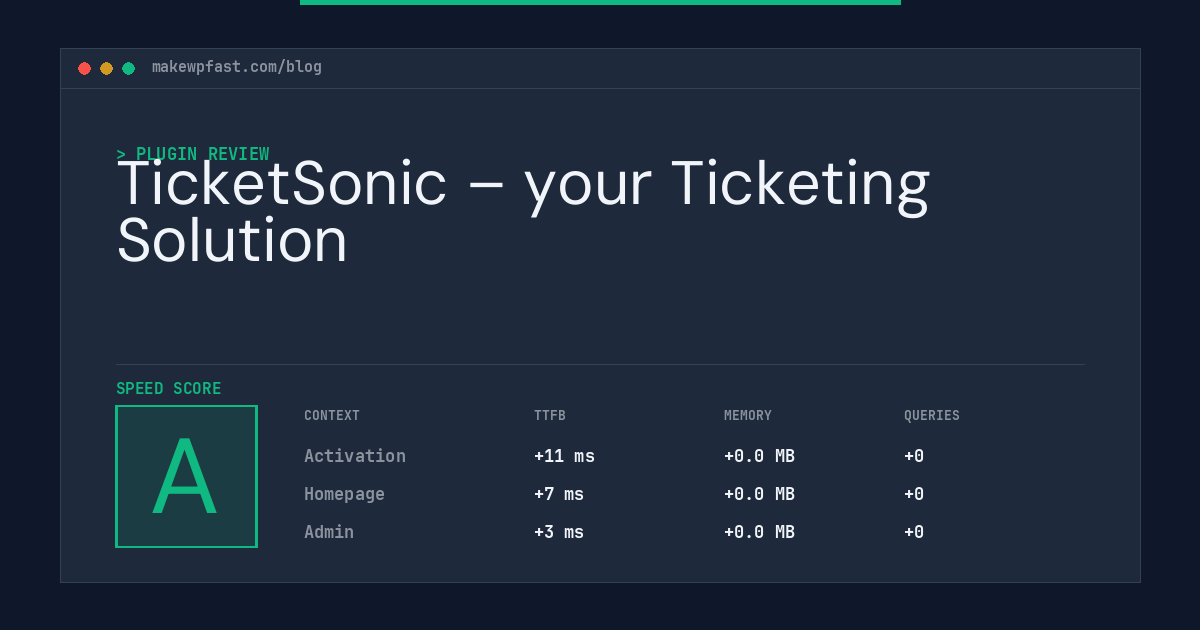 TicketSonic – your Ticketing Solution - MakeWPFast