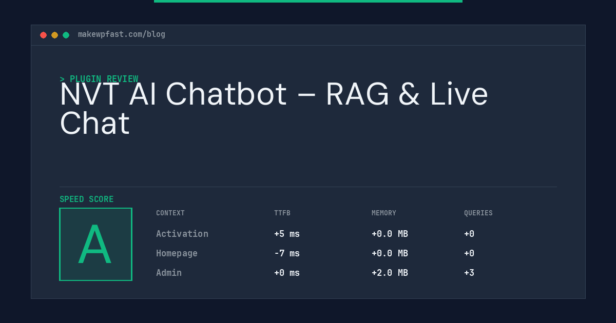 NVT AI Chatbot – RAG & Live Chat - MakeWPFast