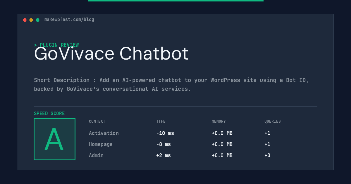 GoVivace Chatbot - MakeWPFast