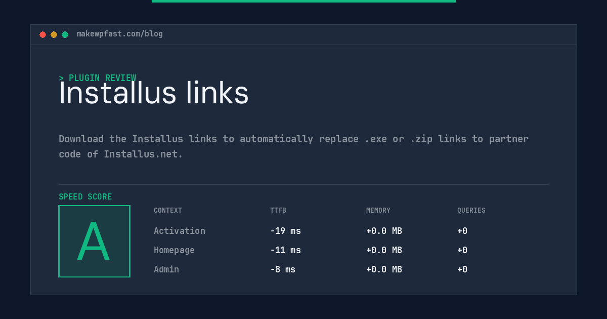 Installus links - MakeWPFast