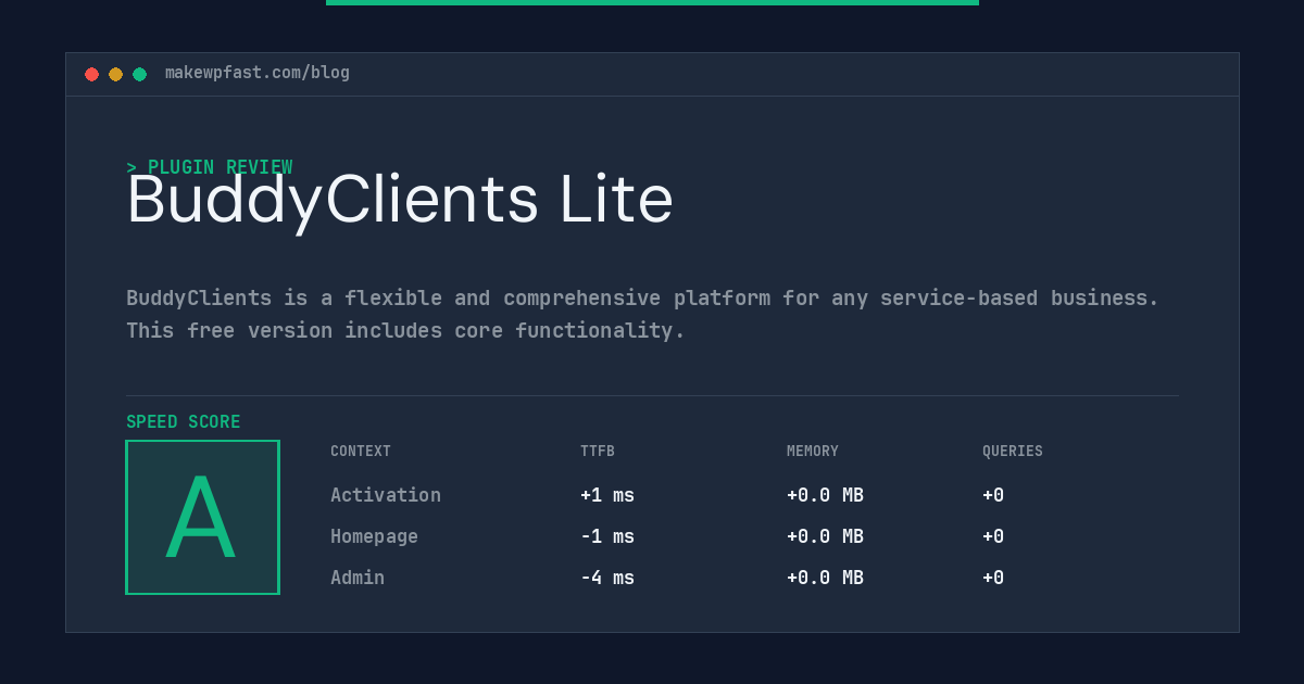 BuddyClients Lite - MakeWPFast