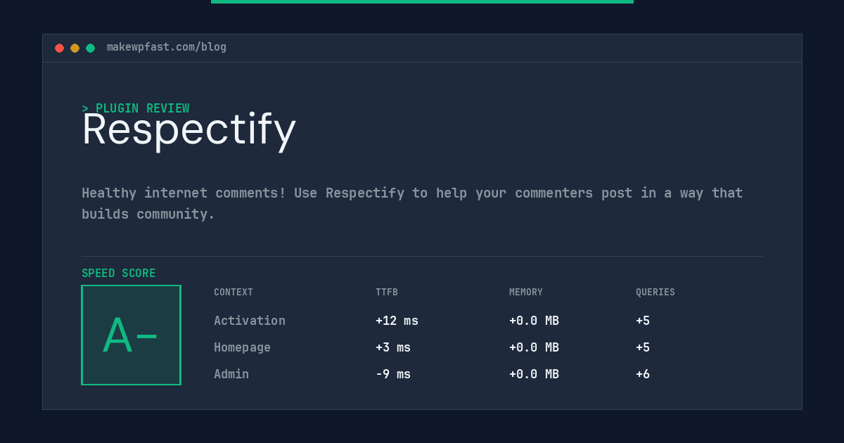 Respectify - MakeWPFast