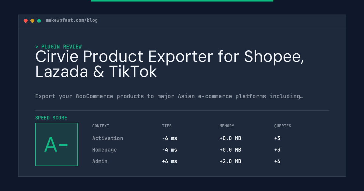 Cirvie Product Exporter for Shopee, Lazada & TikTok - MakeWPFast