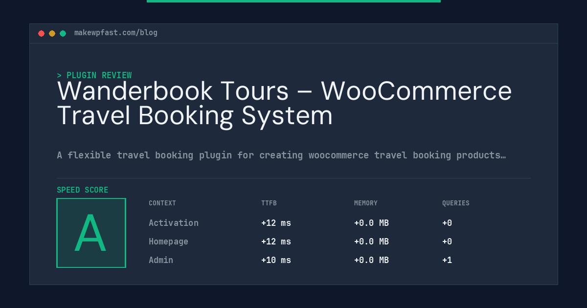 Wanderbook Tours – WooCommerce Travel Booking System - MakeWPFast