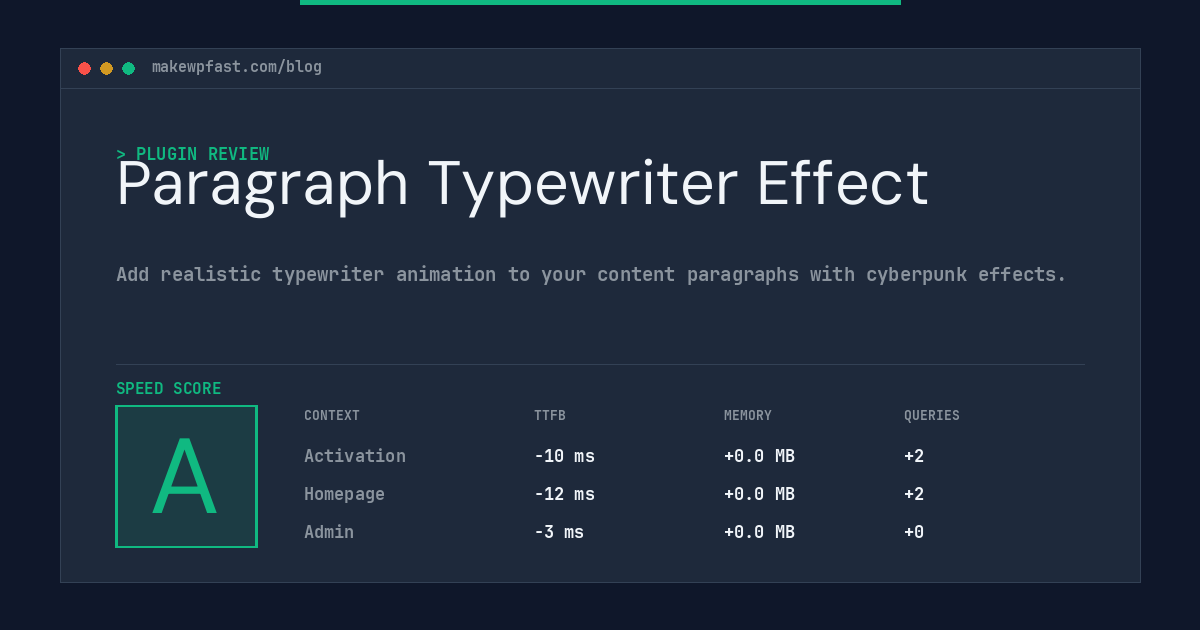 Paragraph Typewriter Effect - MakeWPFast