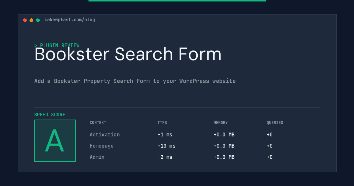 Bookster Search Form - MakeWPFast