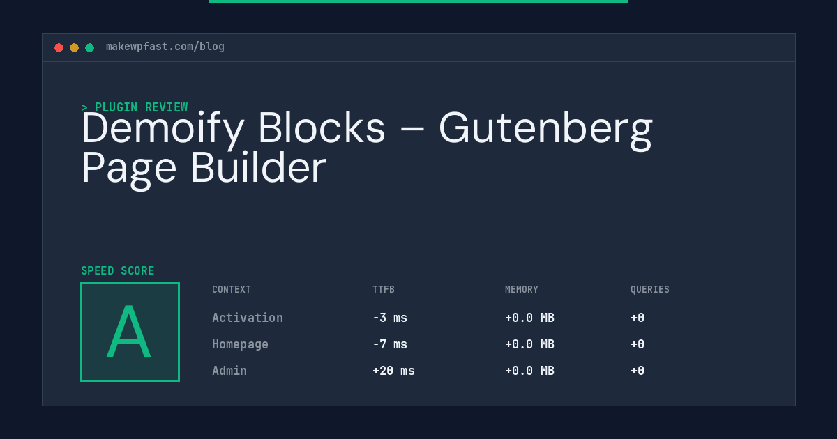 Demoify Blocks – Gutenberg Page Builder - MakeWPFast