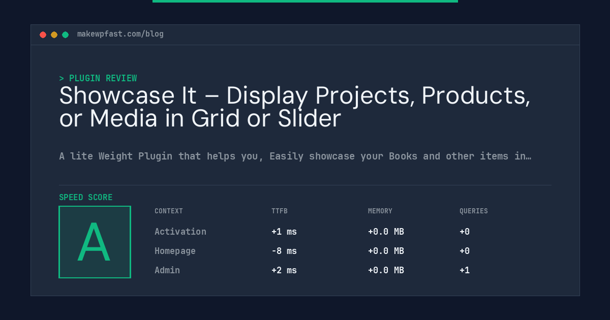 Showcase It – Display Projects, Products, or Media in Grid or Slider - MakeWPFast