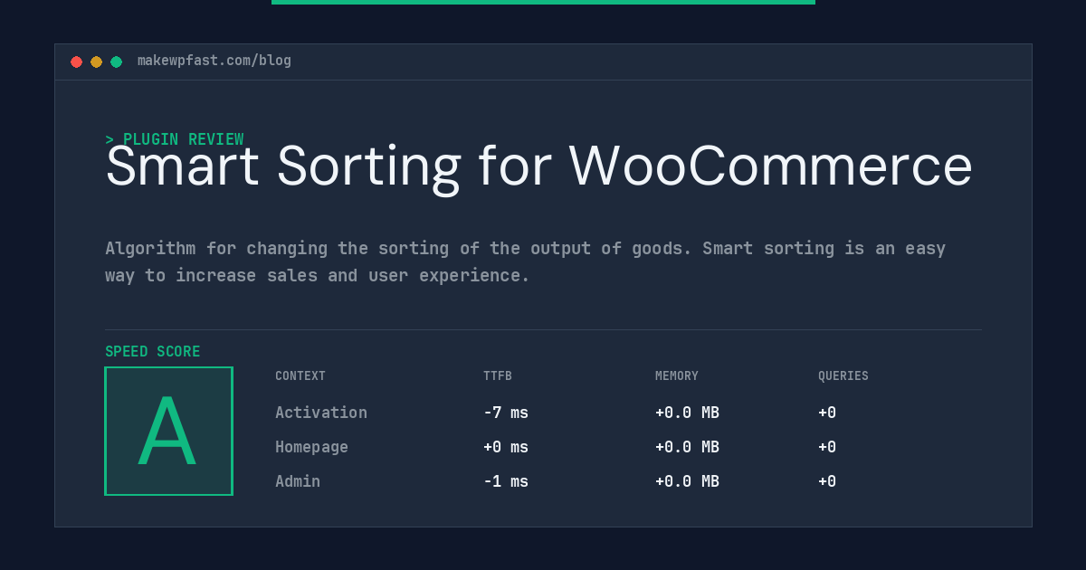 Smart Sorting for WooCommerce - MakeWPFast