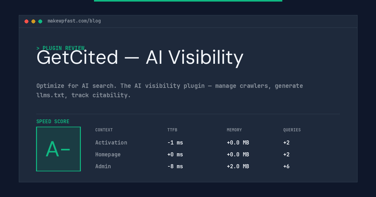 GetCited — AI Visibility - MakeWPFast