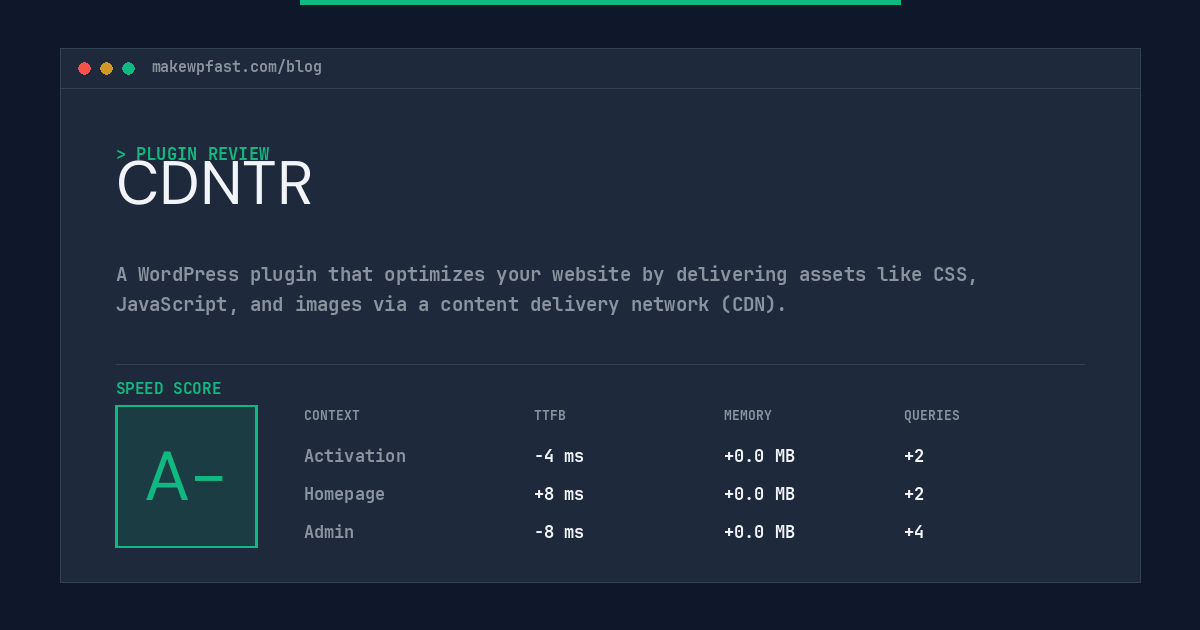 CDNTR - MakeWPFast