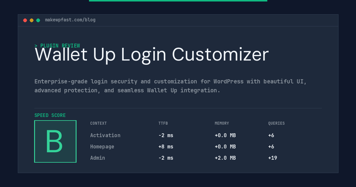 Wallet Up Login Customizer - MakeWPFast