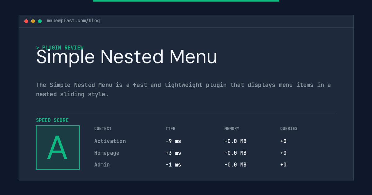 Simple Nested Menu - MakeWPFast