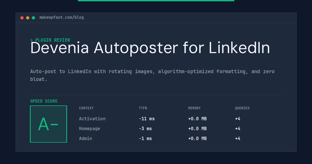 Devenia Autoposter for LinkedIn - MakeWPFast