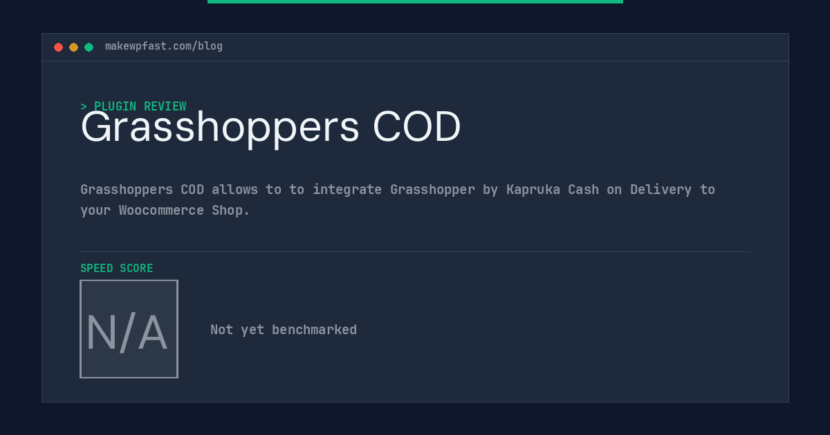 Grasshoppers COD - MakeWPFast