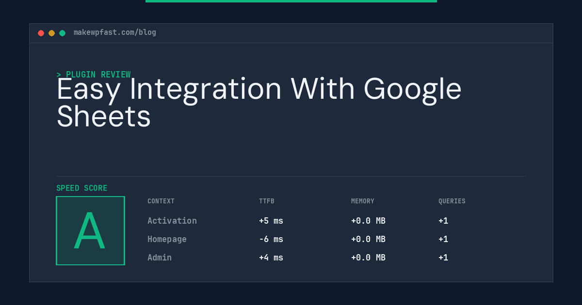 Easy Integration With Google Sheets - MakeWPFast