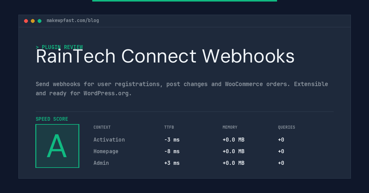 RainTech Connect Webhooks - MakeWPFast