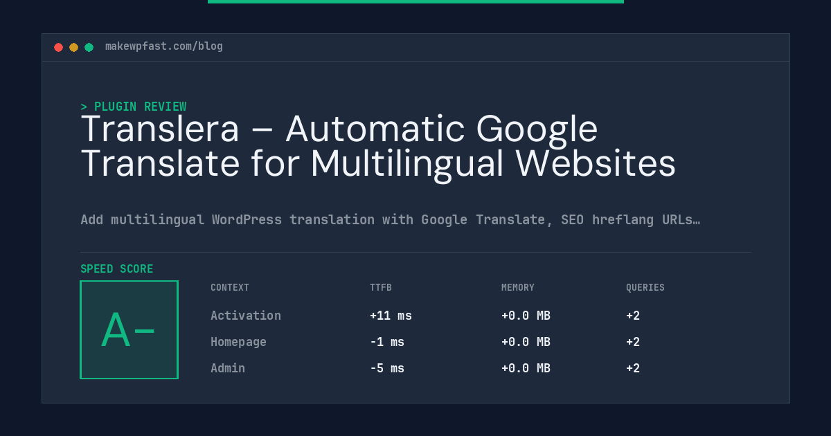Translera – Automatic Google Translate for Multilingual Websites - MakeWPFast