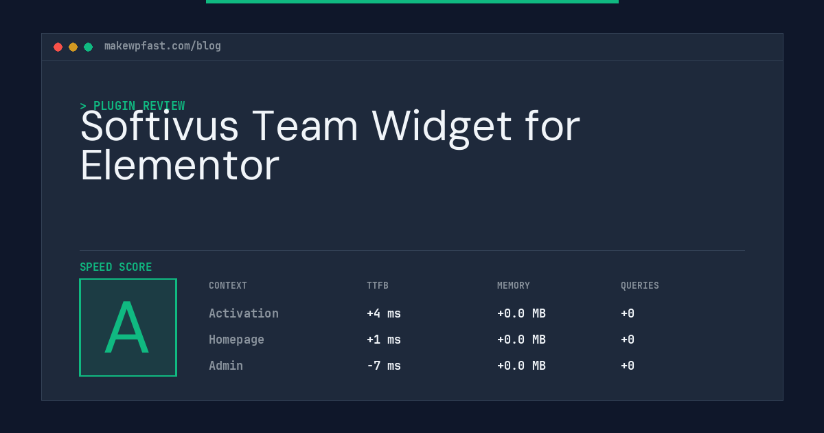 Softivus Team Widget for Elementor - MakeWPFast