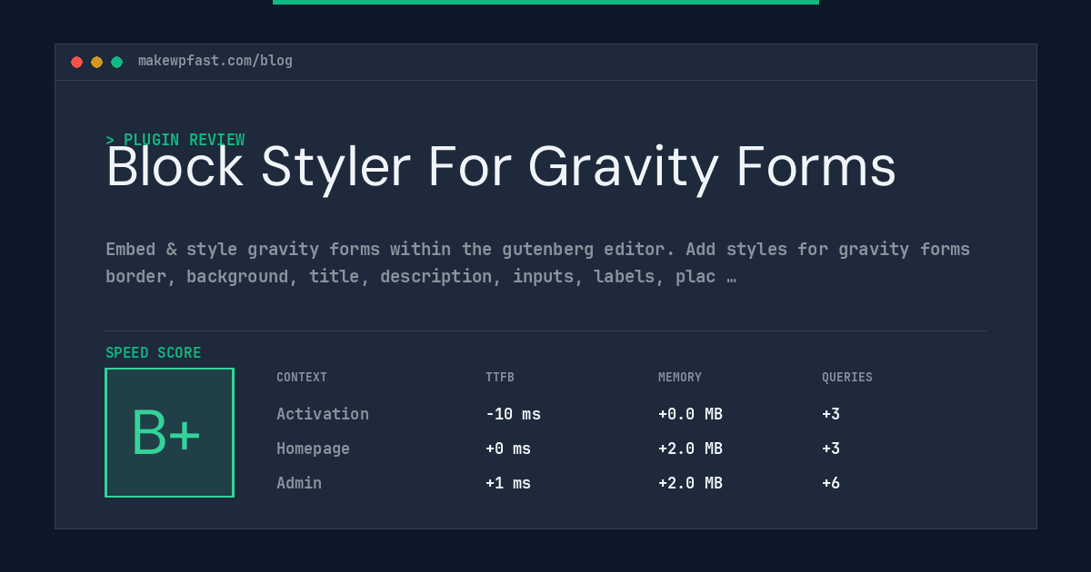 Block Styler For Gravity Forms - MakeWPFast