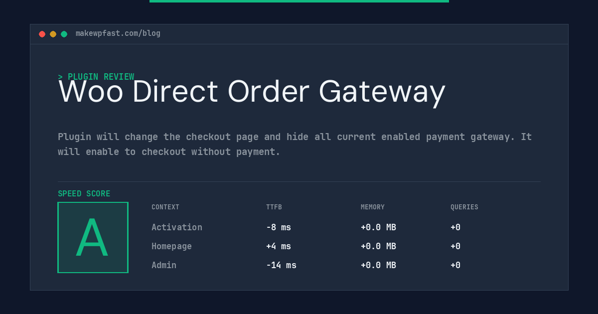 Woo Direct Order Gateway - MakeWPFast